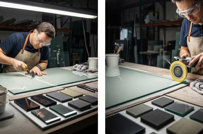 Corte e lapidação de vidros