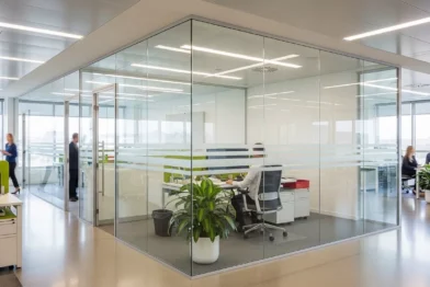Divisórias internas de vidro