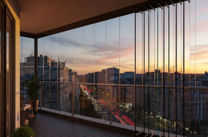 Envidraçamento de sacadas tipo “abre-fecha”