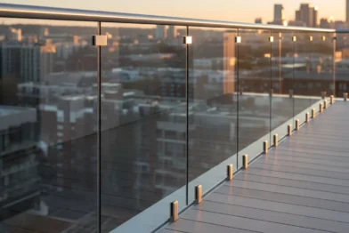 Guarda-corpo e corrimão de vidro