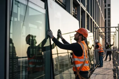 Instalação de vidros temperados