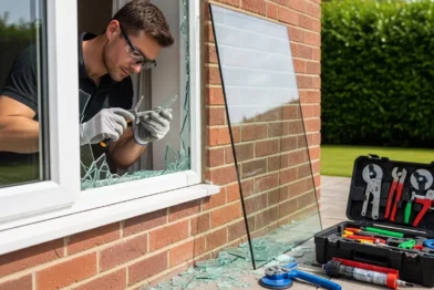 Reparo e substituição de vidros quebrados