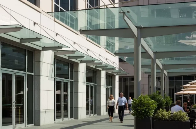 Toldos e marquises de vidro